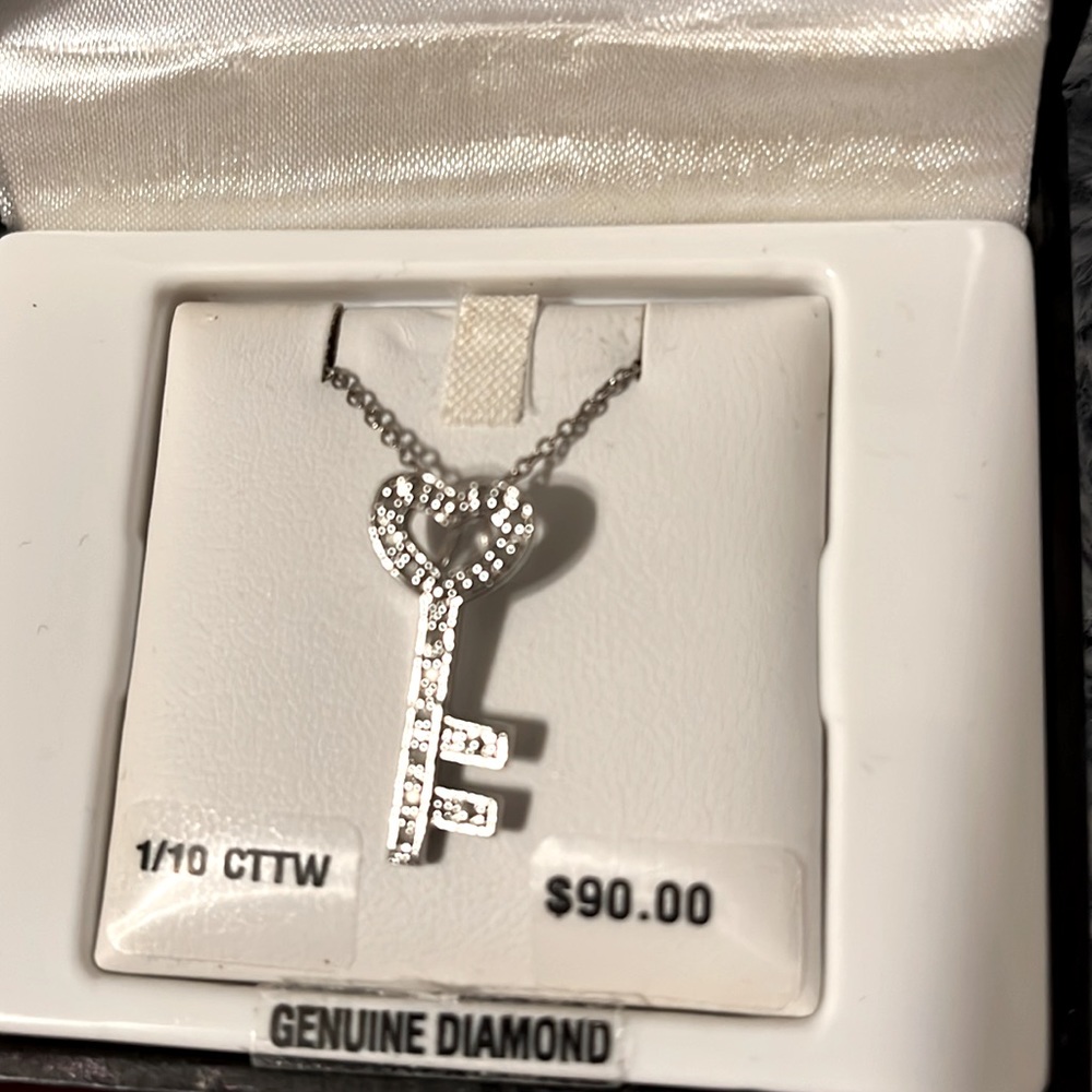 Sterling Silver Key Necklace